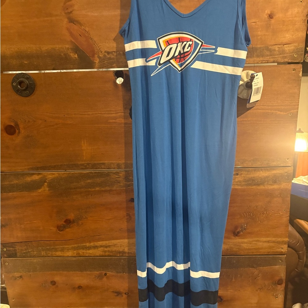 OKC Oklahoma City Thunder Blue Maxi Dress